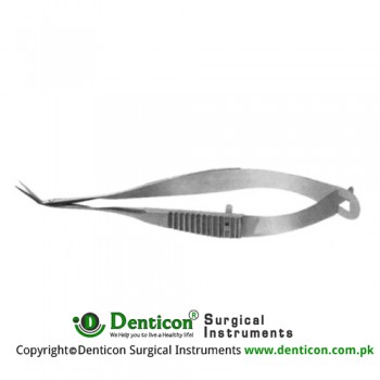 Gills-Vannas Capsulotomy Scissor Angled Forward - Sharp Tips Stainless Steel, 8 cm - 3 1/4 Blade Size 7 mm